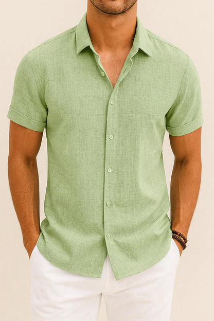 Chemise Homme en Coton Gris Clair Stylish