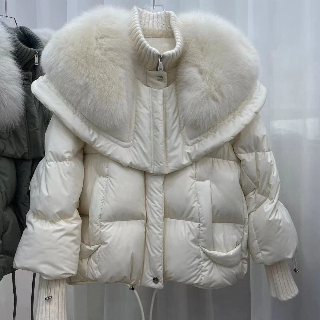 Doudoune Femme Hiver Chic avec Capuchon et Fermeture Éclair