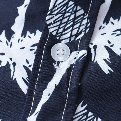 Chemise Homme Manche Courte Marine à Imprimer