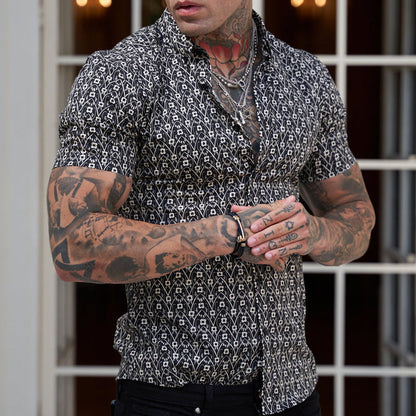 Chemise Homme Slim Fit Imprimé Été