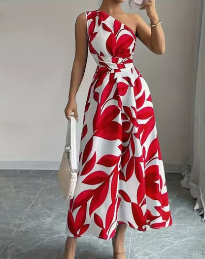 Elyssara™ – Robe Femme Chic à Épaule Dénudée & Imprimé Floral