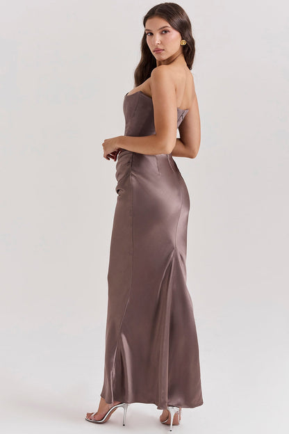 Robe de Mariage sans Bretelles pour Femme Grande Taille