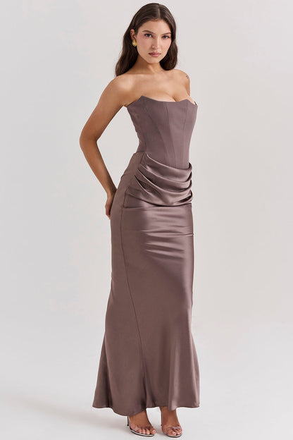 Robe de Mariage sans Bretelles pour Femme Grande Taille