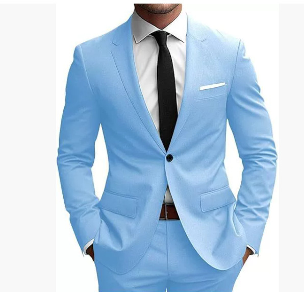 Costume Homme Slim Fit Élégant pour Printemps
