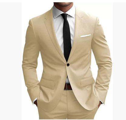Costume Homme Slim Fit Élégant pour Printemps