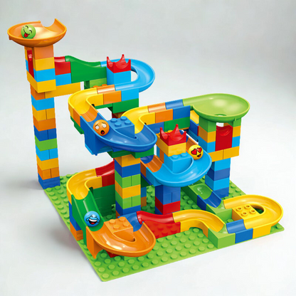 Jeu de Construction Bois Toboggan Enfant Amusant