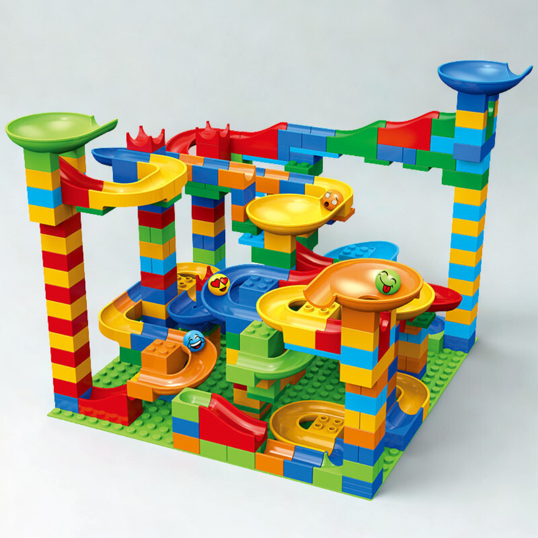 Jeu de Construction Bois Toboggan Enfant Amusant
