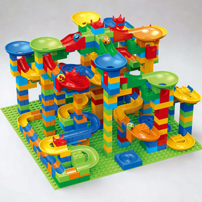 Jeu de Construction Bois Toboggan Enfant Amusant