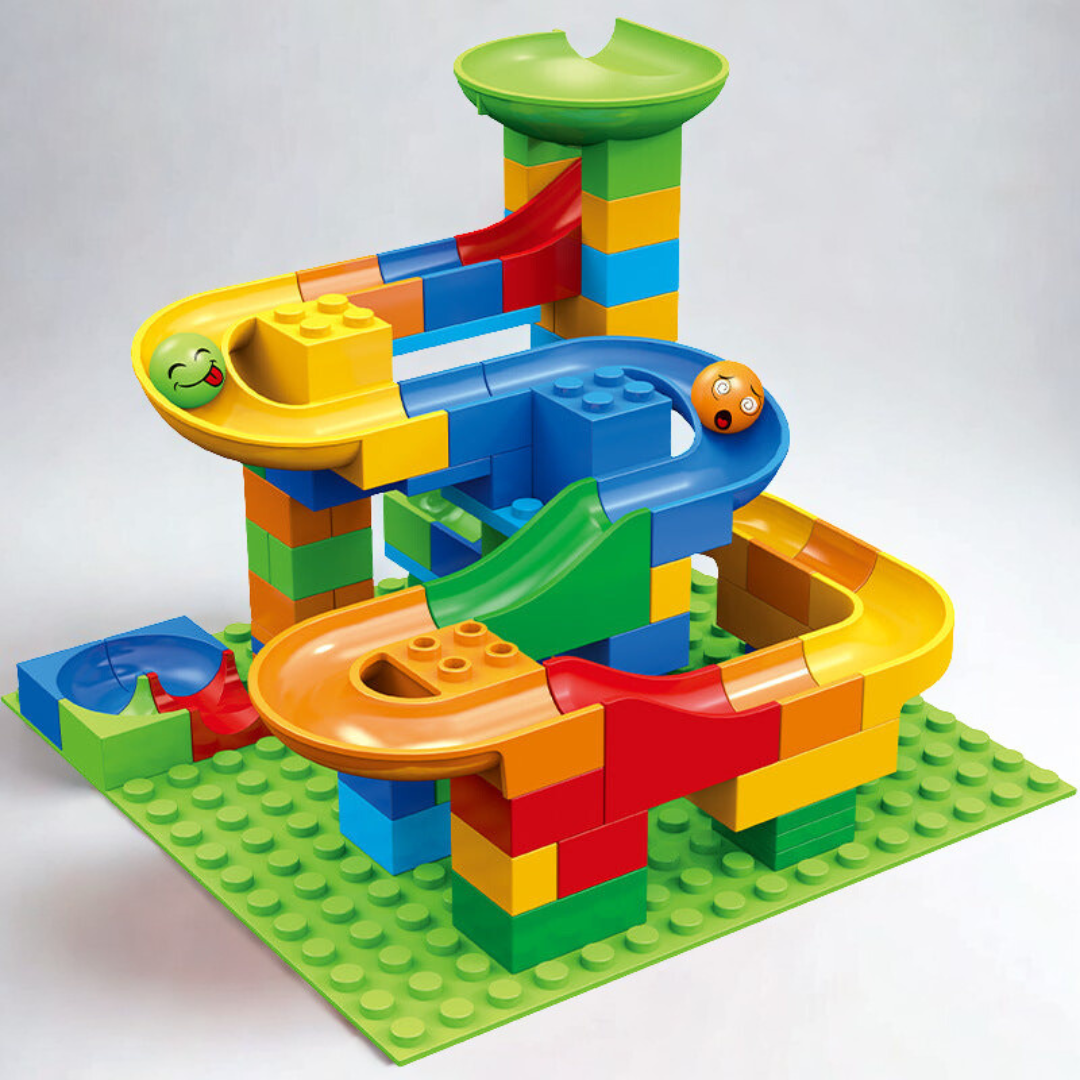 Jeu de Construction Bois Toboggan Enfant Amusant - PanierRoyale