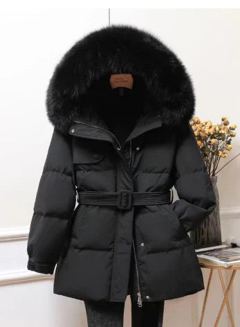 Doudoune Femme Hiver avec Capuchon Amovible - PanierRoyale