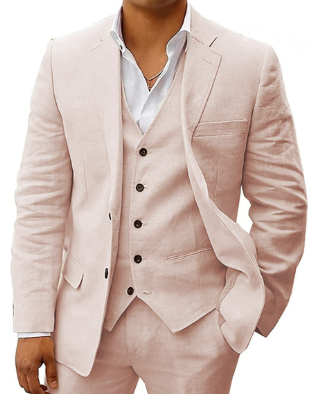 Costume Homme Mariage Été Slim Fit 3 Pièces