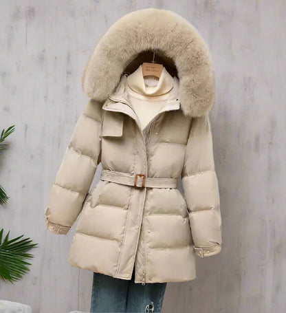 Doudoune Femme Hiver avec Capuchon Amovible