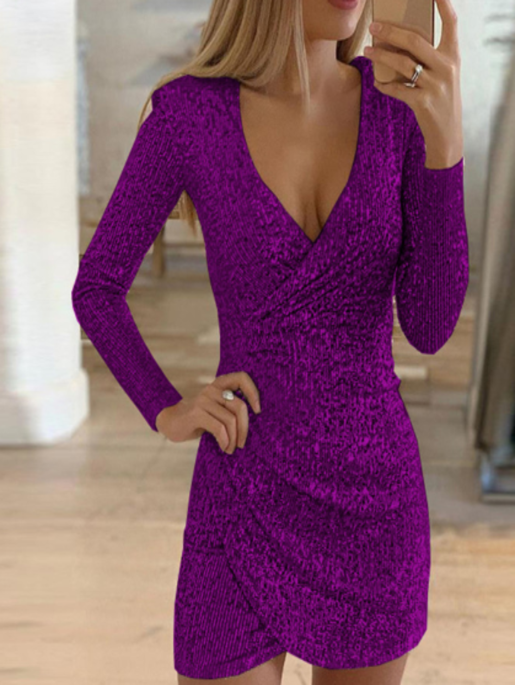 Robe de Soirée Pailletée Féminine