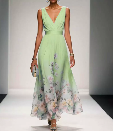 Robe Fleurs Été pour Mariage Féminine