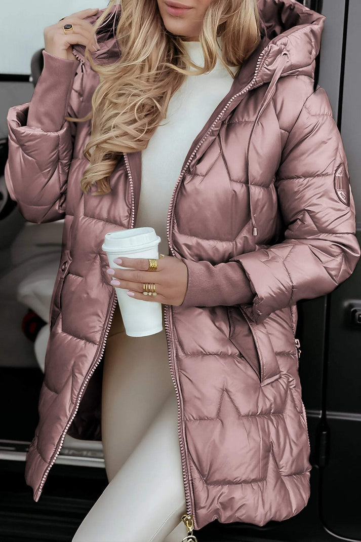 Manteau d'Hiver Épais et Doux avec Poches Warme