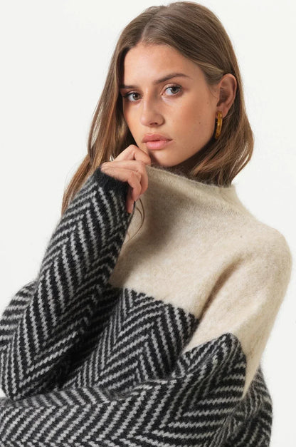 Pull Femme Décontracté Col Montant