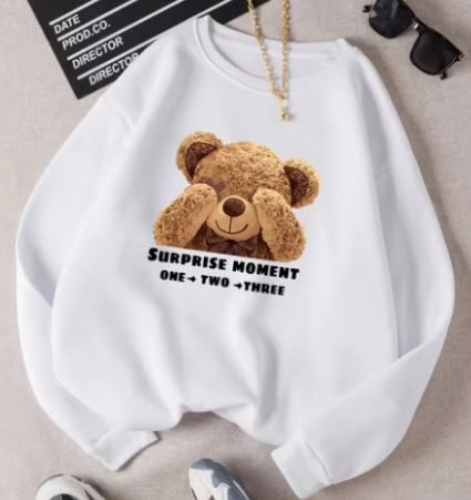 Sweat à Capuche Ours Doux et Confortable
