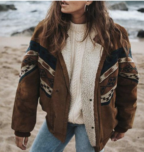 Manteau Femme Hiver Floral Chic et Doux - PanierRoyale