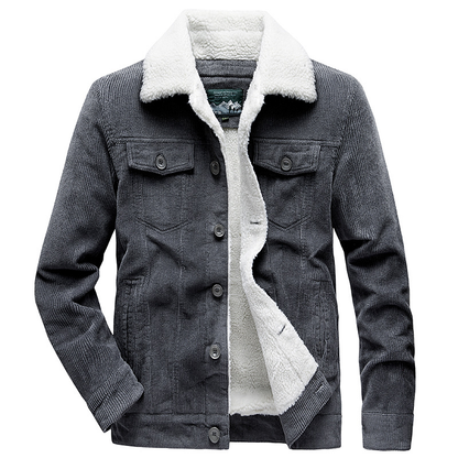 Veste Cuir Homme Hiver avec Doublure Sherpa Élégante