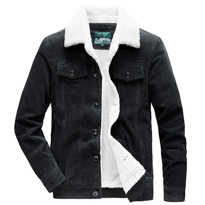 Veste Cuir Homme Hiver avec Doublure Sherpa Élégante