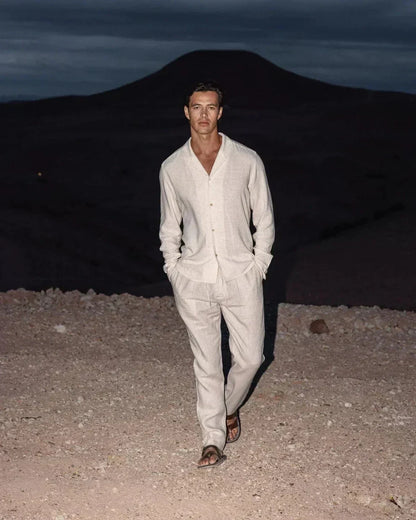 Chemise Lin Blanc Classique