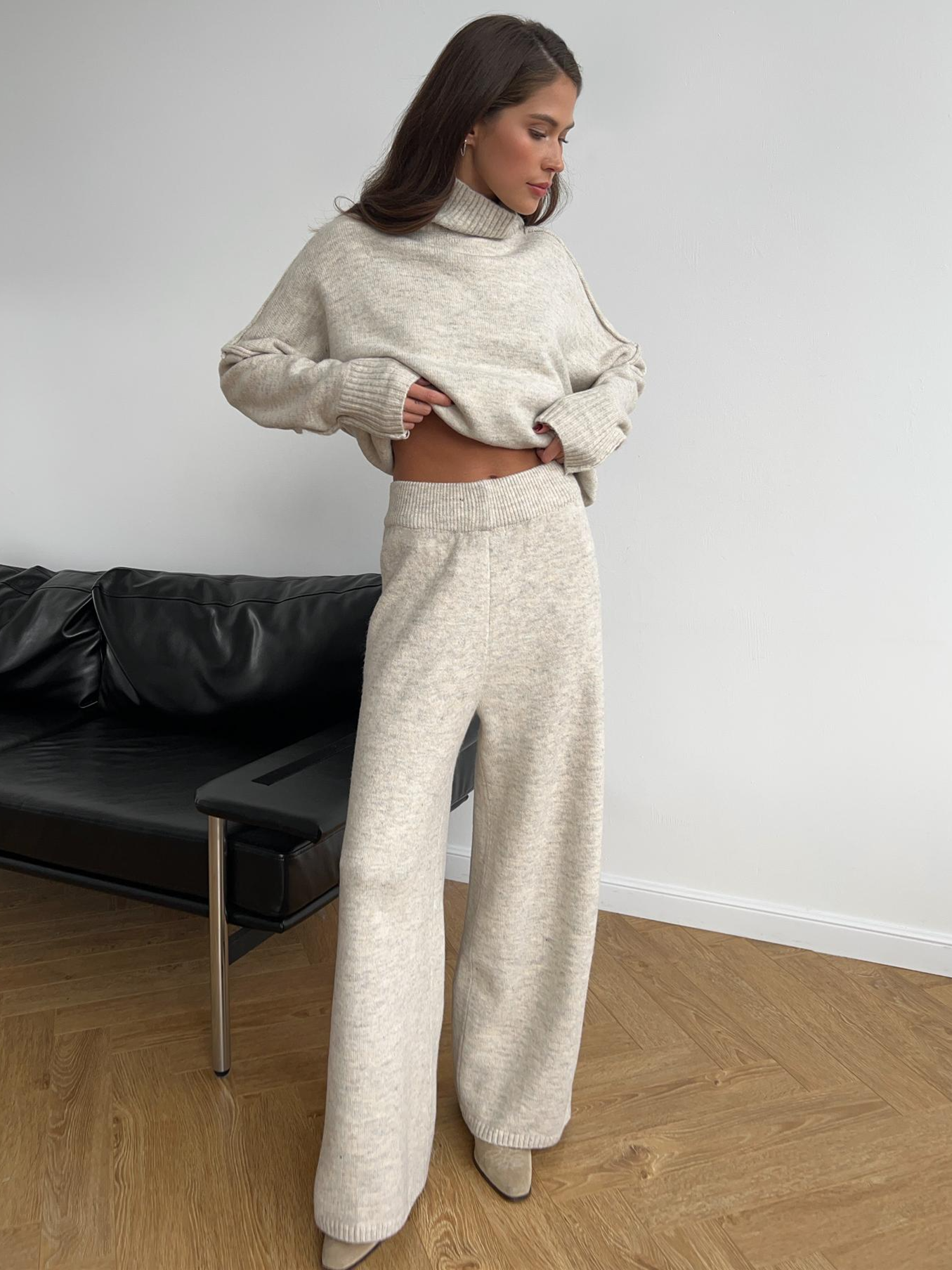 Pull Oversize Tricot Femme Confortable pour Détente