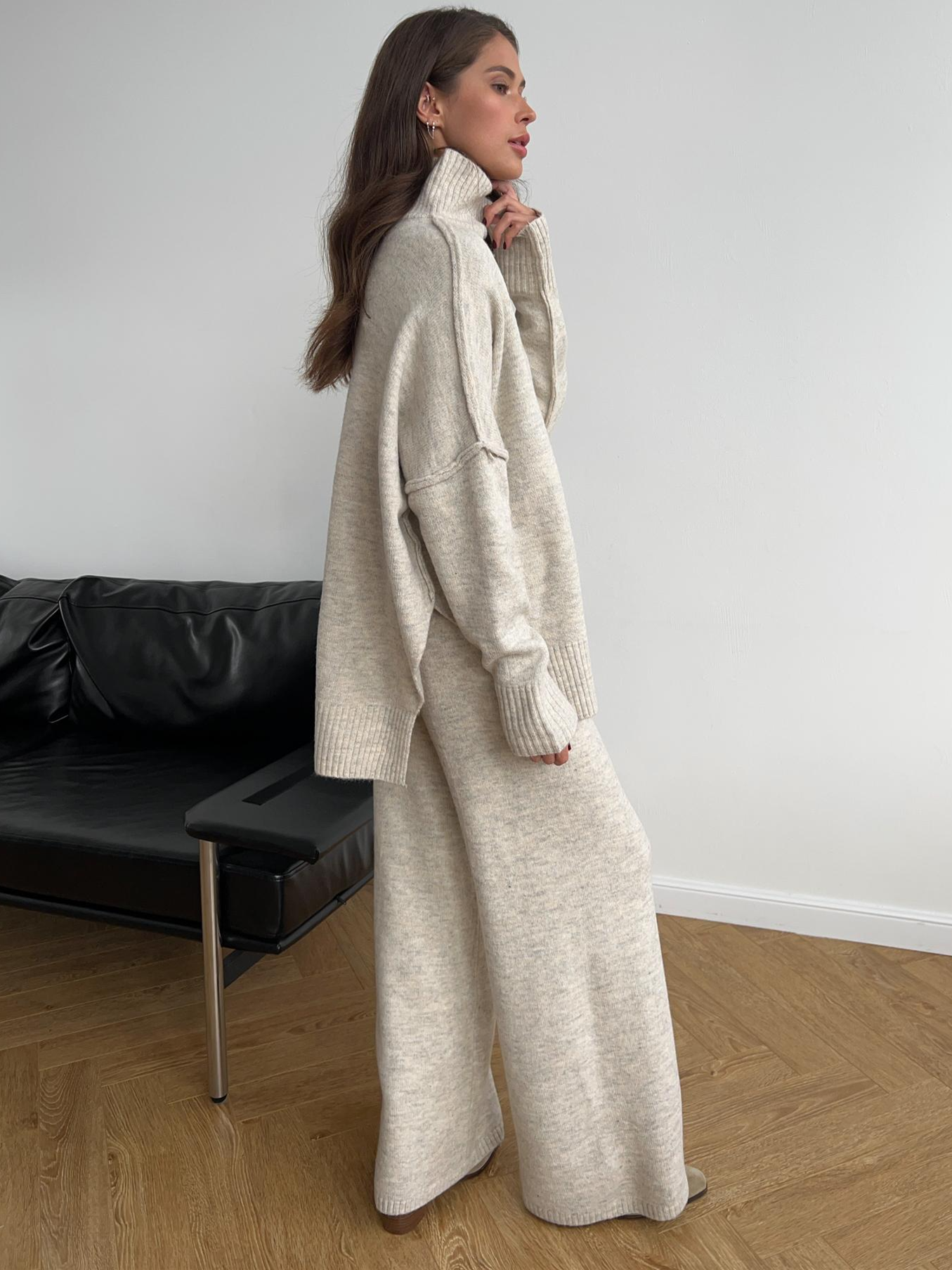 Pull Oversize Tricot Femme Confortable pour Détente