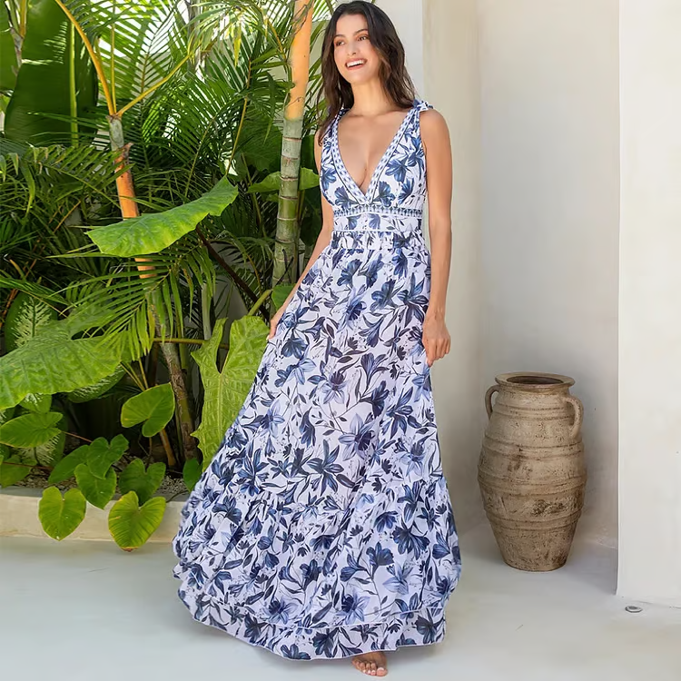 Ensemble Femme Maillot Une Pièce et Jupe Tissu Léger Coupe Estivale