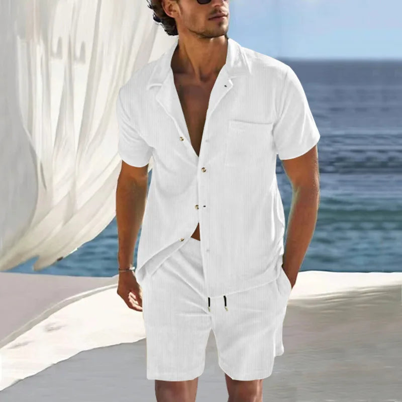 Shorts Homme Décontracté avec Chemisier Court pour Été - BerlinGlamour
