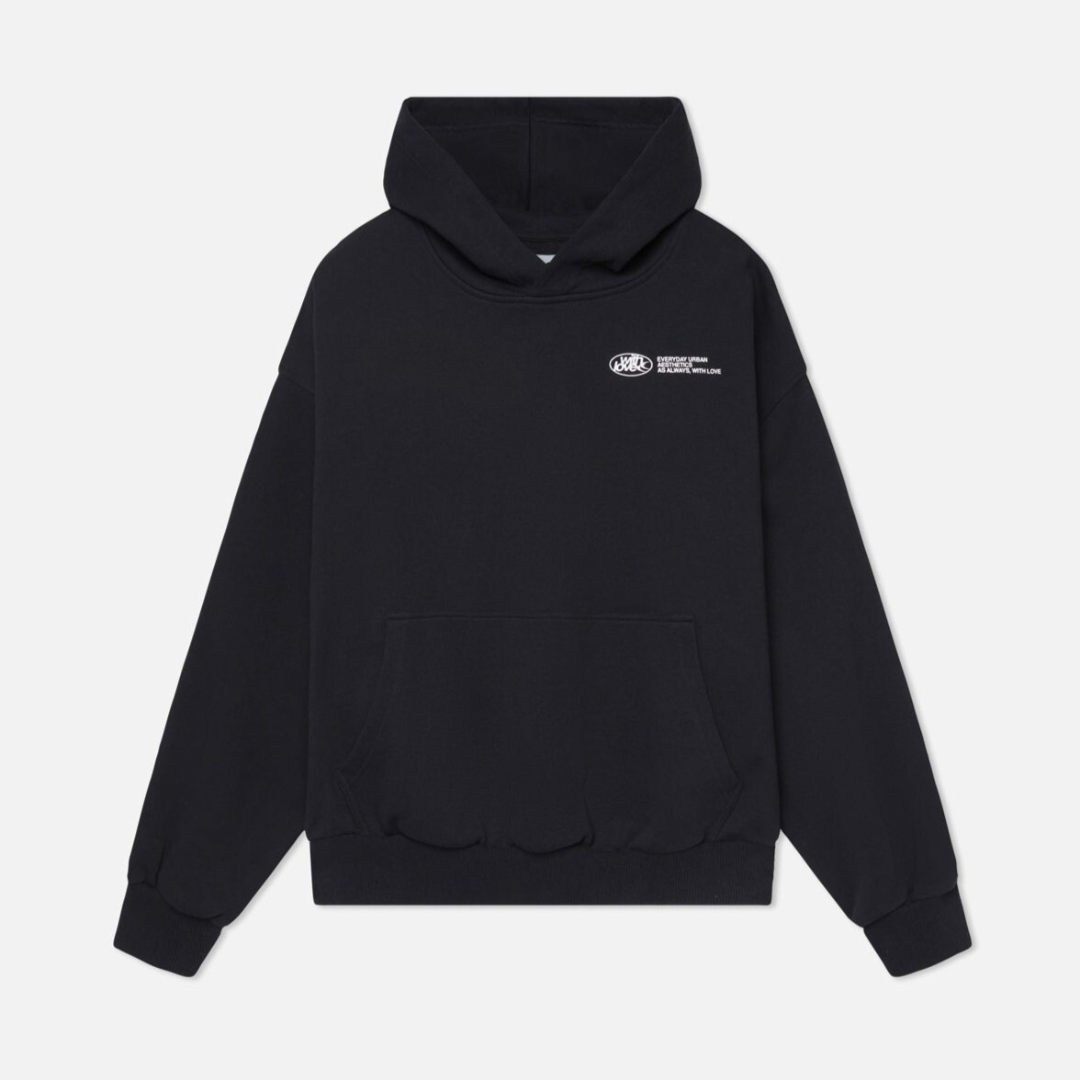 Sweat à capuche Oversized avec impression Avec Amour