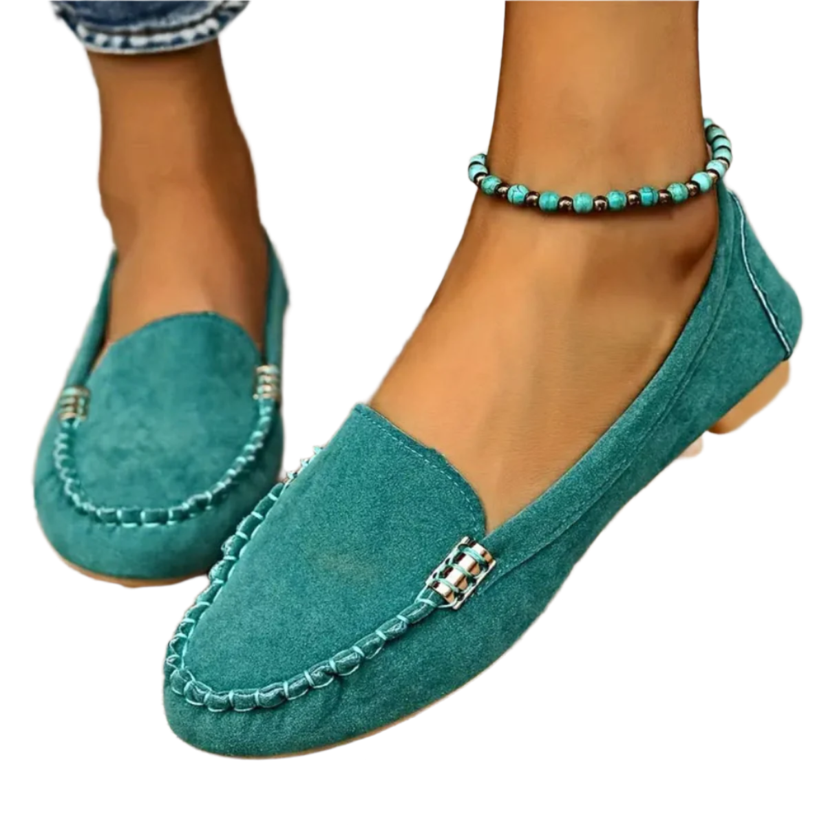 Mocassins chic en cuir avec lacets et bout arrondi