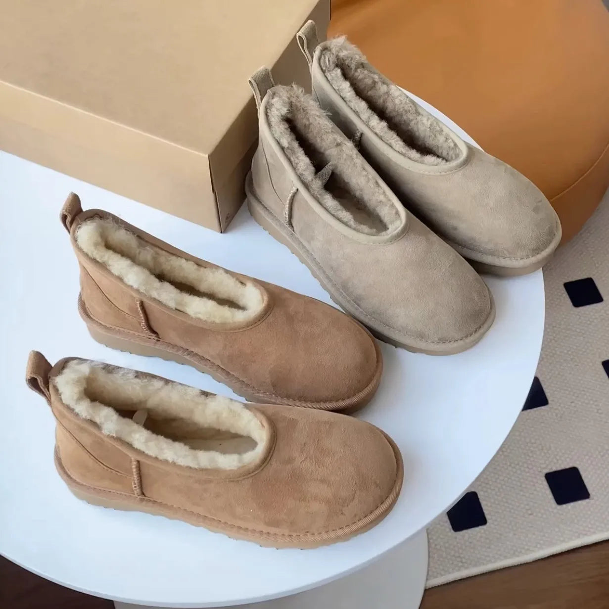 Chaussures Femme Doublure Imitation Fourrure Coupe Fermée Hiver