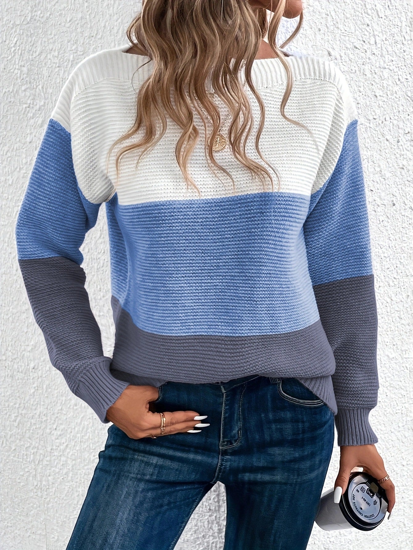 Pull Femme Tricolore Doux et Confortable