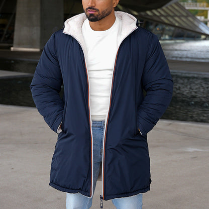 Sweat à capuche épais polaire zippé hommes