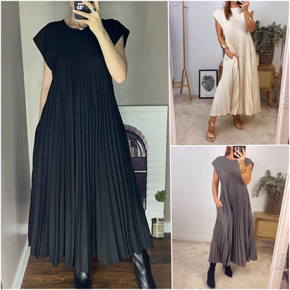 Robe Plissée Femme Élégante pour Quotidien - PanierRoyale