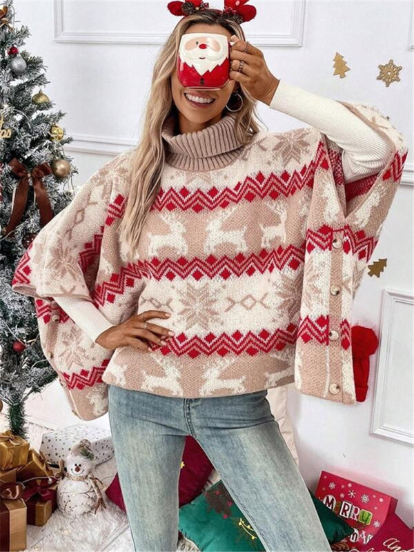 Pull Femme Hiver Festif avec Motif Renne