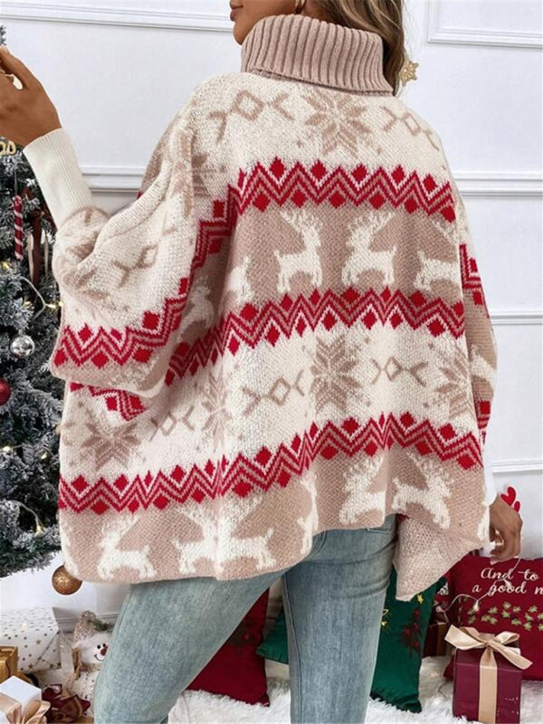 Pull Femme Hiver Festif avec Motif Renne