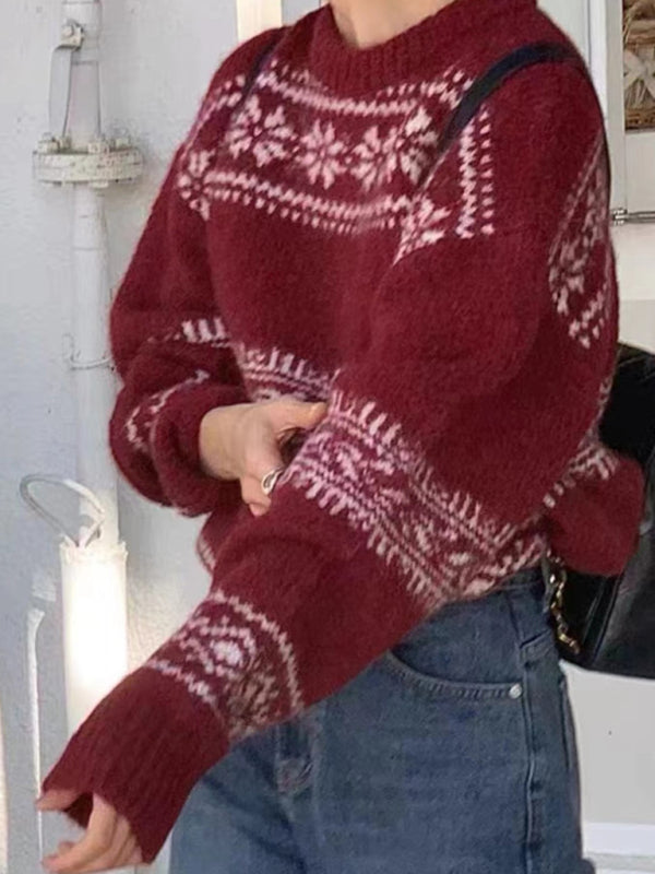 Pull Femme Hiver Nordique Doux et Confortable - BerlinGlamour