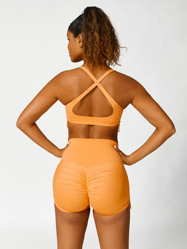Shorts de Sport Haute Taille Élastiques pour Femme