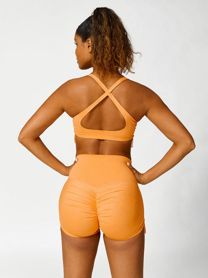 Shorts de Sport Haute Taille Élastiques pour Femme