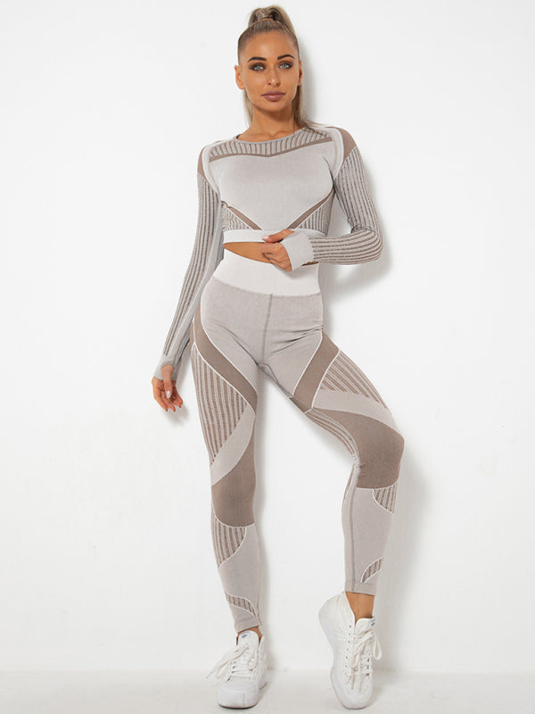 Maillot de Sport 2 Pièces Élastique Design Structuré