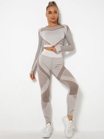 Maillot de Sport 2 Pièces Élastique Design Structuré
