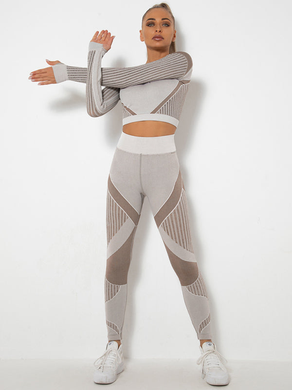 Maillot de Sport 2 Pièces Élastique Design Structuré