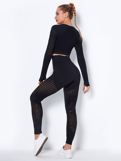 Maillot de Sport 2 Pièces Élastique Design Structuré