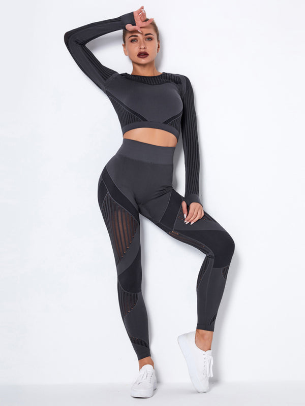 Maillot de Sport 2 Pièces Élastique Design Structuré