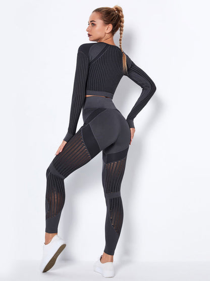 Maillot de Sport 2 Pièces Élastique Design Structuré