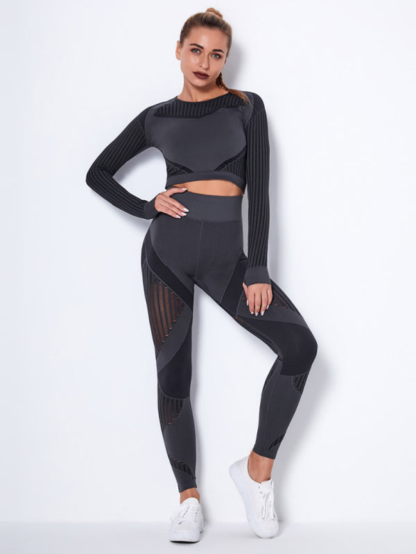 Maillot de Sport 2 Pièces Élastique Design Structuré