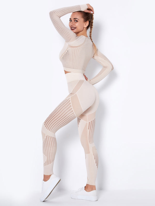 Maillot de Sport 2 Pièces Élastique Design Structuré