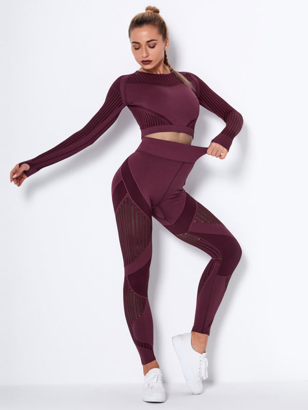 Maillot de Sport 2 Pièces Élastique Design Structuré