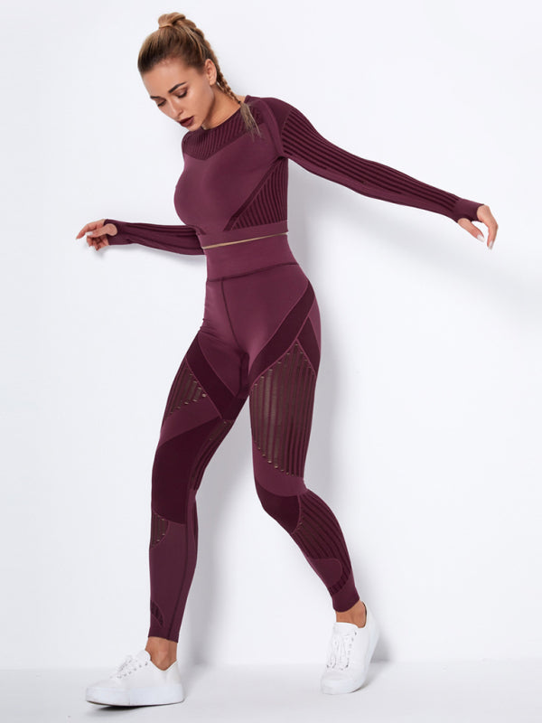 Maillot de Sport 2 Pièces Élastique Design Structuré